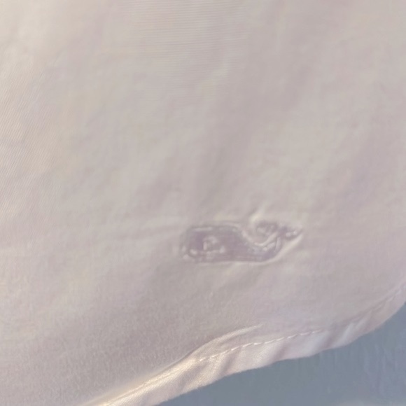 Vineyard Vines White Cotton Ruffle Front Button Shirt Size 2 - Picture 3 of 8